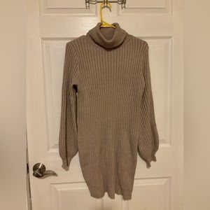 Cream/Tan Sweater Dress